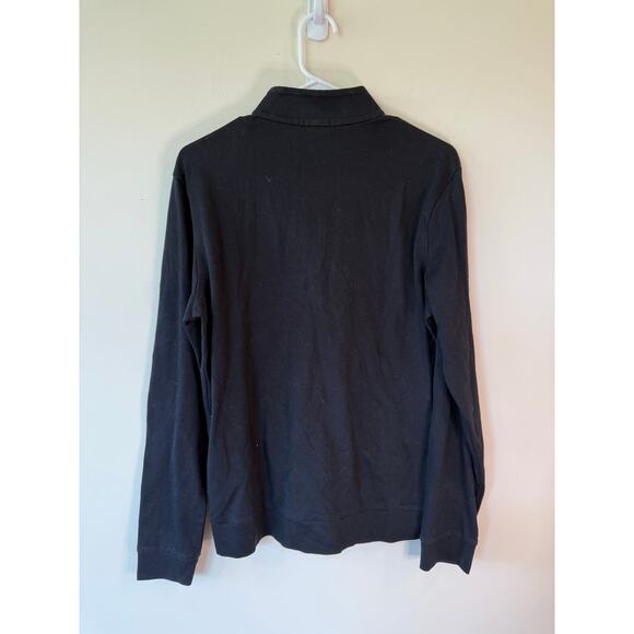 HUGO by HUGO BOSS Quarter Zip Regular Fit Sweatshirt Black Women's Size Small - Picture 2 of 11